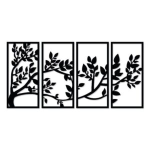 Decorative Tree Wood Wall Art 4 Panels D20